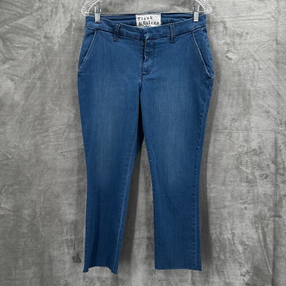 Frank Eileen Jeans Womens 6 Blue Wicklow Organic Pants Preppy